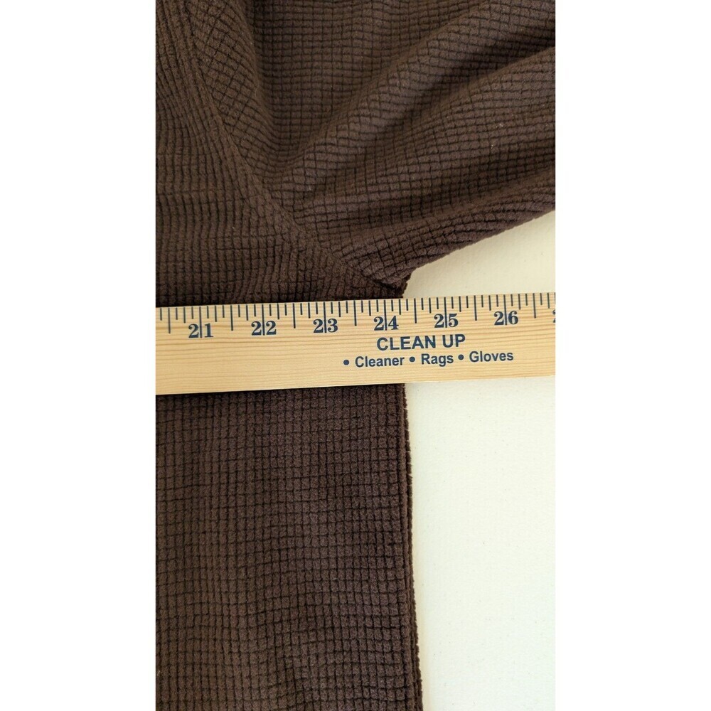 Vintage Covington Sears Men’s L Brown Waffle Knit Shirt Jacket Shacket Long Slve - Picture 5 of 6